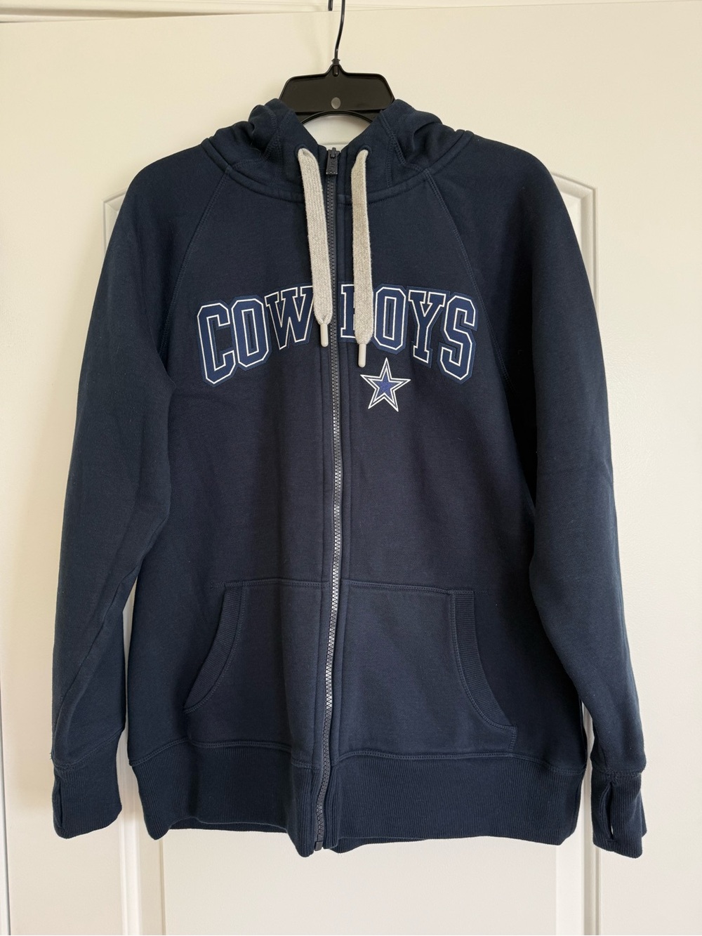 Antigua Men’s Navy Zip Front Cowboys Hoodie